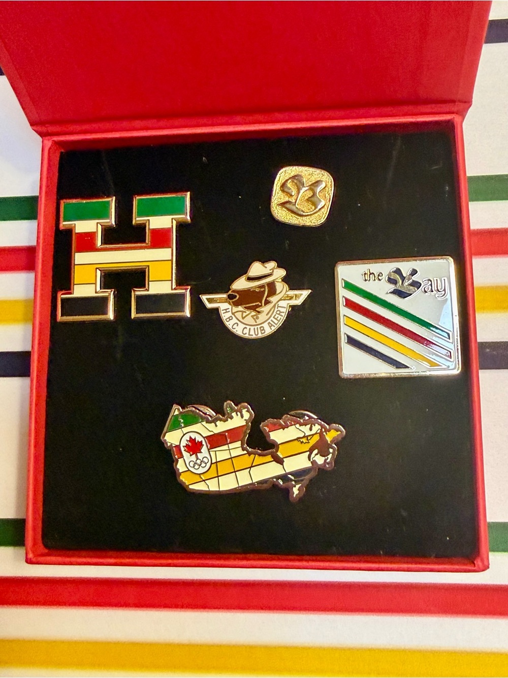 HBC STRIPES Set of 5 Collectible Pins